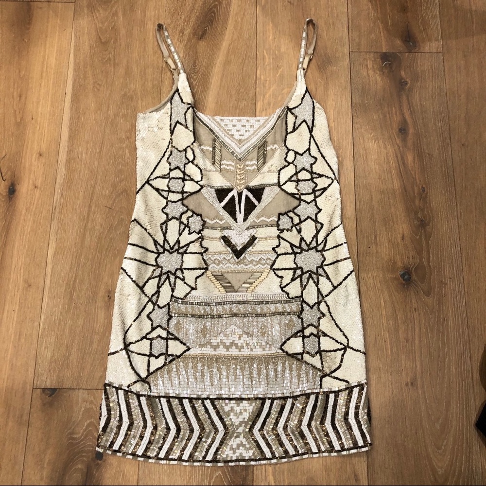 All Saints Embellished Beaded Dress